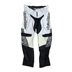 TROY LEE DESIGNS Pants Girls 5/6 White Black Grand Prix Air GP MotoX Motocross‎